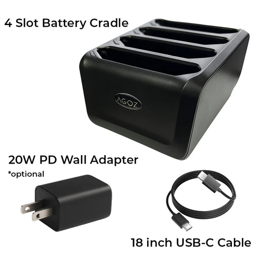 4-Slot Zebra TC75 / TC75x Battery Charger Cradle