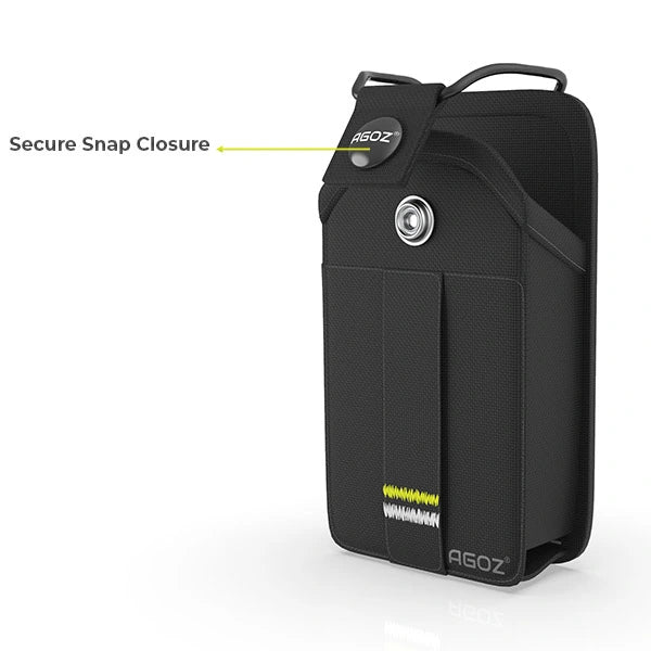AgozTech radio case with secure snap closure for Tait multiband portable radios