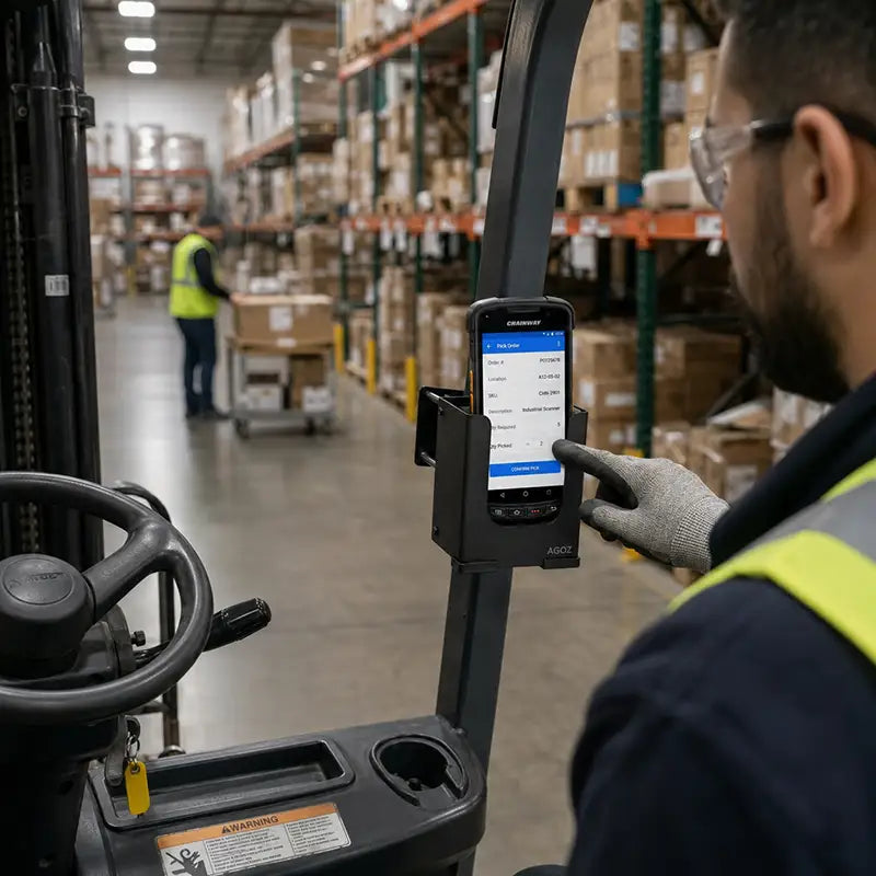 Halten Sie Chainway-Mobilcomputer während der Materialhandhabung zugänglich