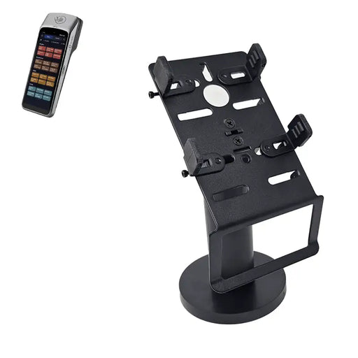Black AgozTech swivel stand for SpotOn Handheld POS with adjustable backplate and secure device grips