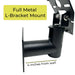 Close-up of AgozTech heavy-duty metal L-bracket wall mount for Newland POS terminals with 4-inch extension from the wall.