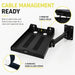 AgozTech Honeywell printer wall mount shelf with cable holes and hook and loop straps for cable management