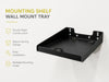 AgozTech black stainless steel mounting shelf tray for Star Micronics printers with wall mounting holes
