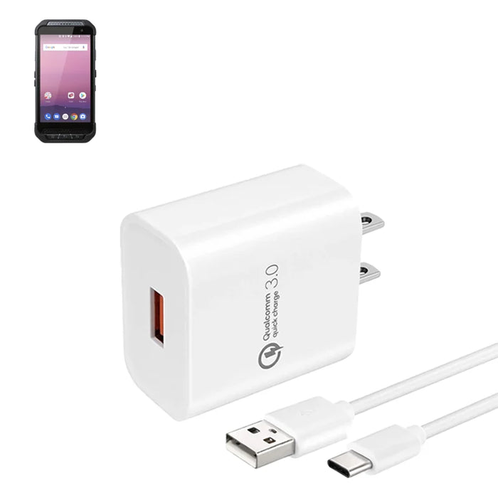 Wall Charger with USB C Cable for Point Mobile PM85 / PM86 Handheld