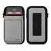 Front and back views of the Agoz gray Ingenico POS holster, showing the protective pouch and rear belt loop.