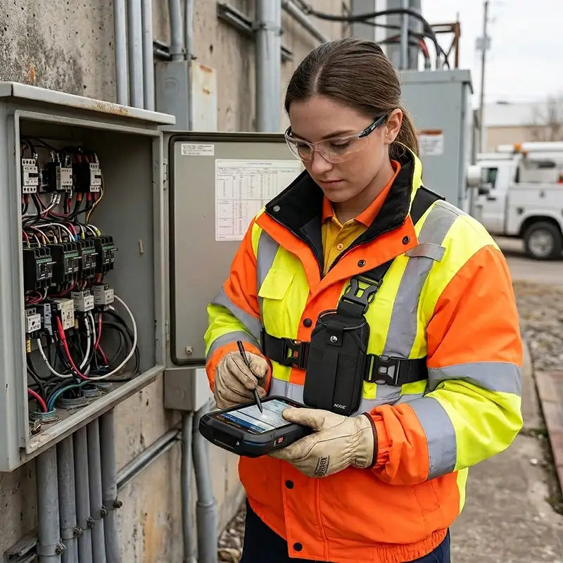 Bereiten Sie Almex-Handhelds für Routen- und Feldarbeit vor