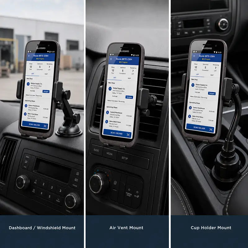 Passform und Funktion für die Platzierung der Bluebird-Fahrzeughalterung