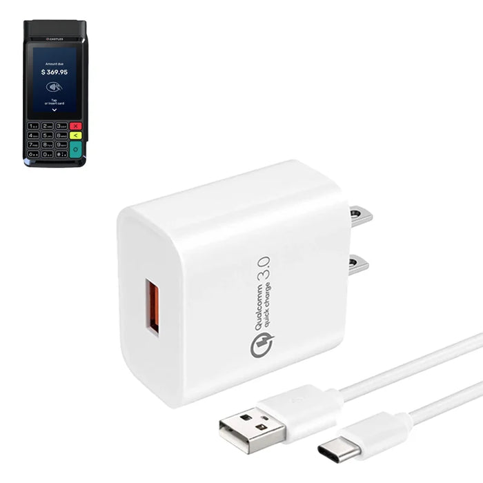 Wandladegerät mit USB-C-Kabel für Castles V1M Mobile POS