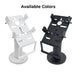 AgozTech swivel and tilt POS countertop stand available in black and white finishes for PAX A800 handheld terminal