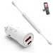 38W Fast Car Charger & USB-C Coiled Cable for Honeywell ScanPal EDA61K