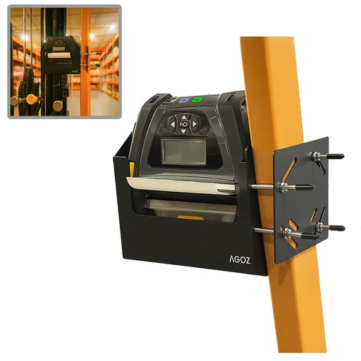 Heavy-Duty Metal Forklift Mount Holder for Zebra QLn420 Printer
