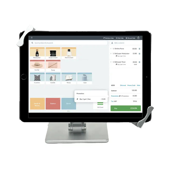 Heavy-Duty iPad Mini Retail Countertop Stand - Low-Profile