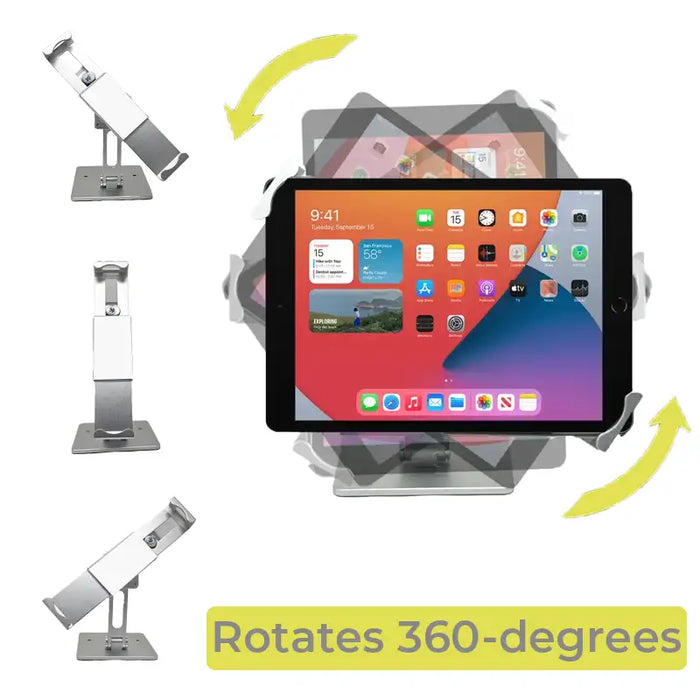 Heavy-Duty Countertop Rhino Tablet Stand - Low-Profile