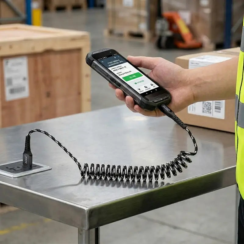 Passform und Funktion für Point Mobile Computer Spiralladekabel