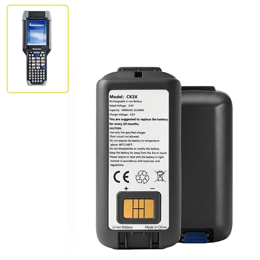 Rechargeable Li-ion Replacement Battery for Honeywell Intermec CK3X Handheld