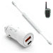 38W Fast Car Charger & USB-C Coiled Cable for Rocky Talkie Radios