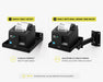 AgozTech Star Micronics printer wall mount shelf shown in shelf-only and swing arm setup options