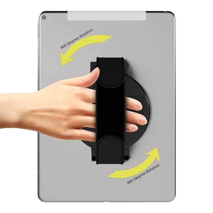 Panasonic tablet showing 360-degree rotation feature on Tablet Hand Grip for Rugged Panasonic Tablets