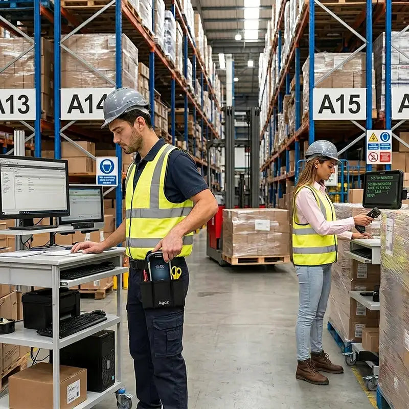 Organisieren Sie Zebra-Handhelds und Wechselmaterialien am Gürtel