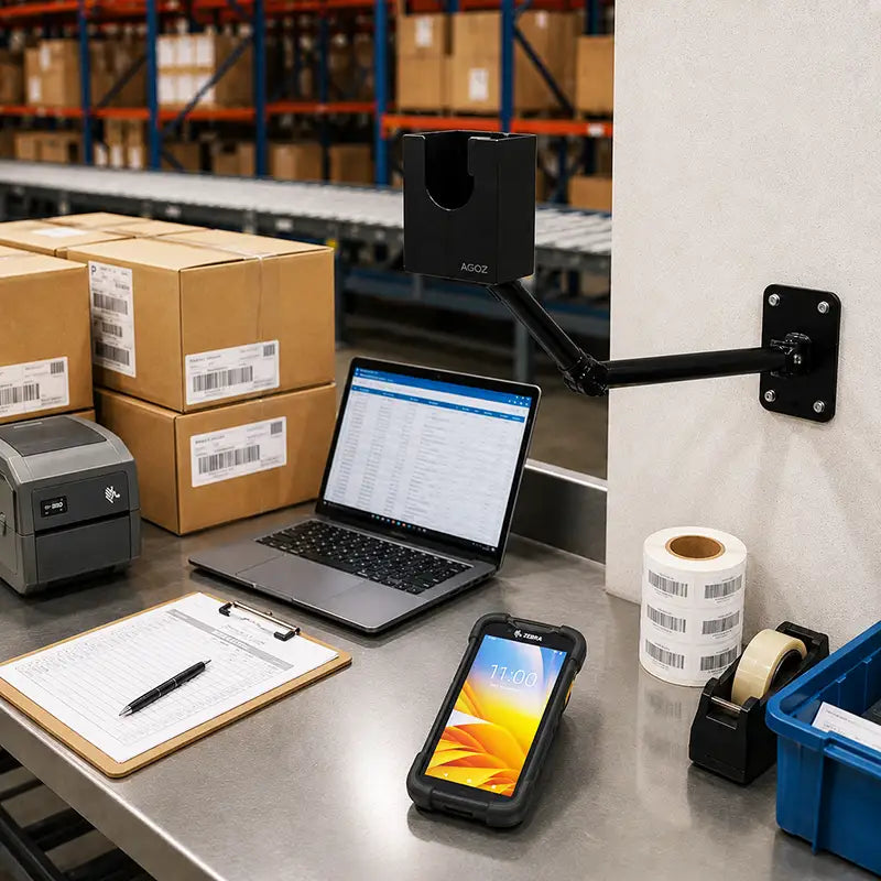 Passform und Funktion für Zebra Scanner Schwenkarmhalterung