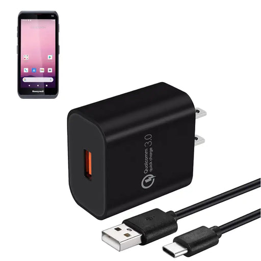 Wall Charger & USB-C Cable for Honeywell CT32 Handheld Computer