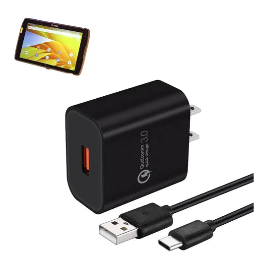 Wall Charger and USB-C Cable for Zebra ET401 Tablet