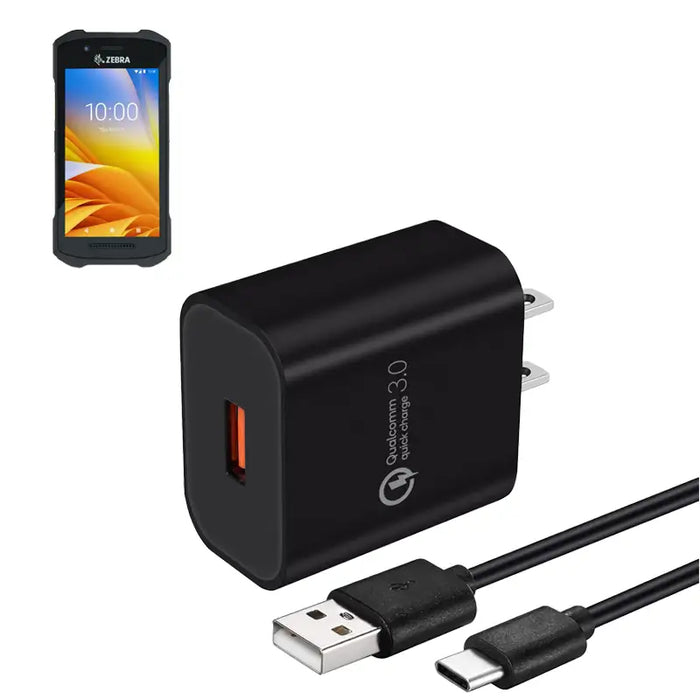 Wall Charger with USB Cable for Zebra Scanners