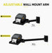 Agoz adjustable printer wall-mount arm shown in 9-inch retracted and 14-inch extended positions.