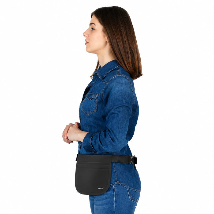 Ziosk POS holster with a woman