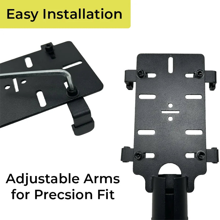 Adjustable arms on AgozTech drive thru handheld mount for Adyen payment terminal