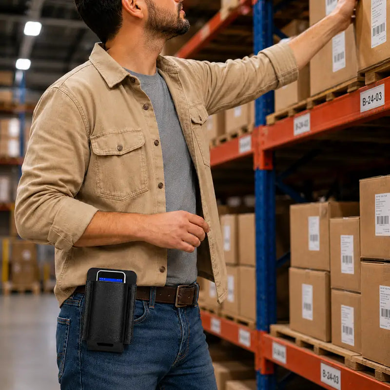 Halten Sie eine definierte Gürtelposition für die Verwendung von Datalogic-Handgeräten ein
