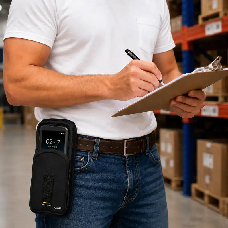 Organisieren Sie die Tragetasche für den Point Mobile Scanner in stark frequentierten Arbeitsbereichen.