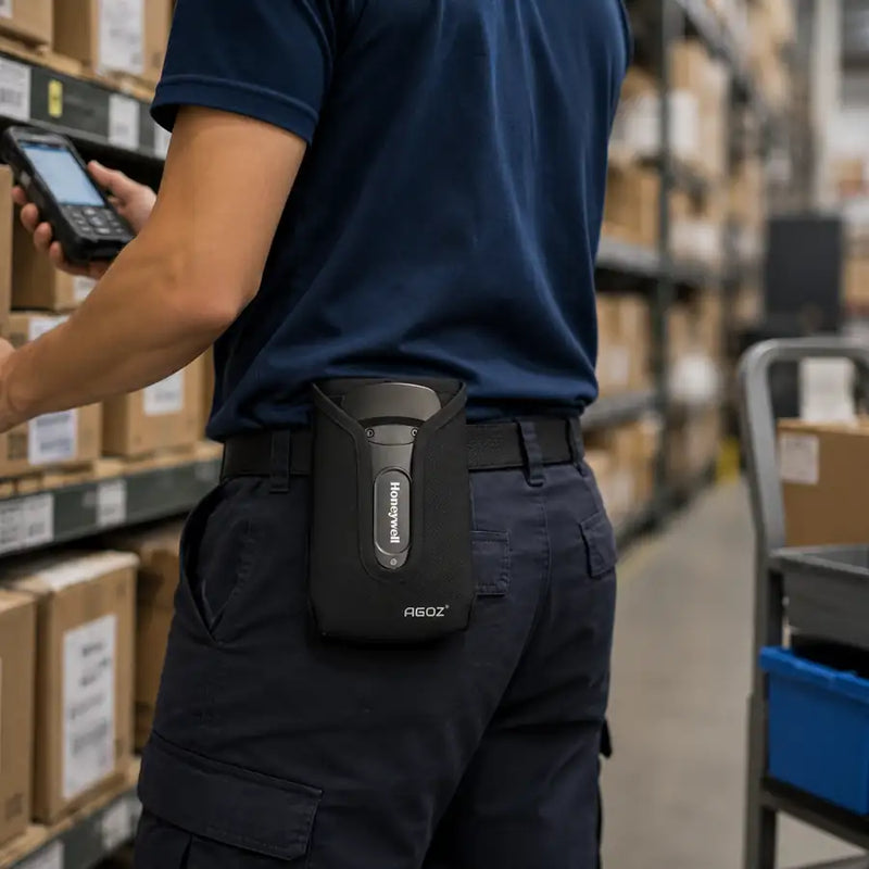 Organisieren Sie den Transport des Honeywell Voice Terminals für geschäftige Lagerarbeitsbereiche.