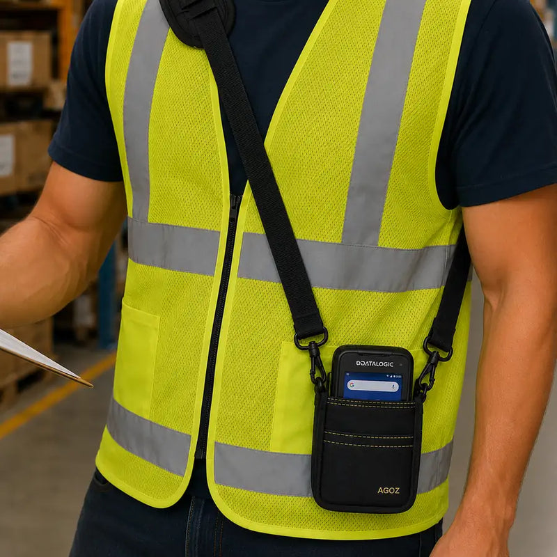 Unterstützung des Datalogic-Schulterträgers für größere Arbeitsbereiche