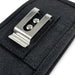 Close-up of AgozTech holster back with stainless steel belt clip for Zebra TC78 case
