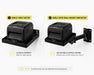 AgozTech Honeywell printer wall mount shelf shown in shelf-only and swing arm setup options