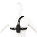 AgozTech chest harness pouch for Keyence handheld scanner displayed on a mannequin to show front body placement and strap fit