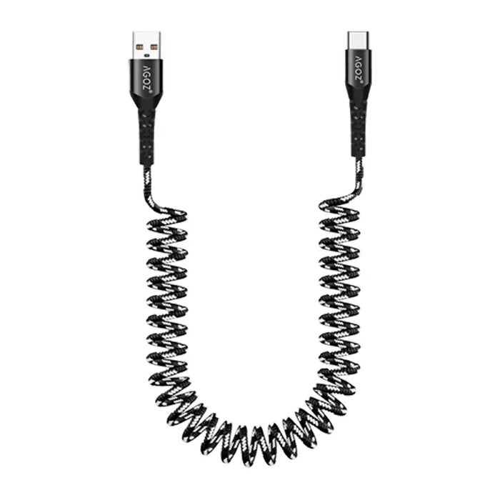 Coiled USB-C Fast Charging Cable for Delfi PM85 / PM86 Mobile Computer