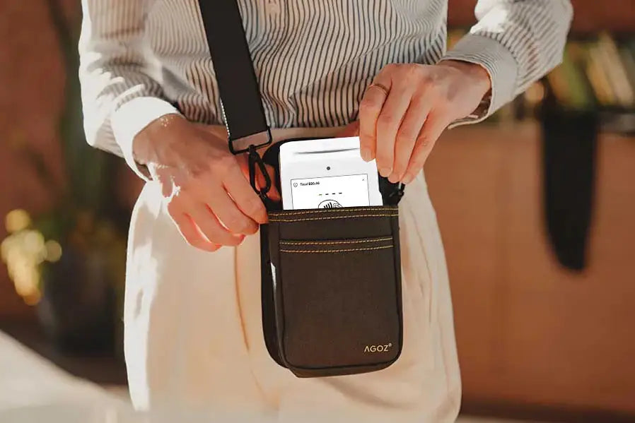 Clover Handheld POS Holster with Sling / Waist belt; Clover Compact; Clover Flex Gen 4, Clover Flex Gen 3, Clover Flex Gen 2, Clover Flex Pocket