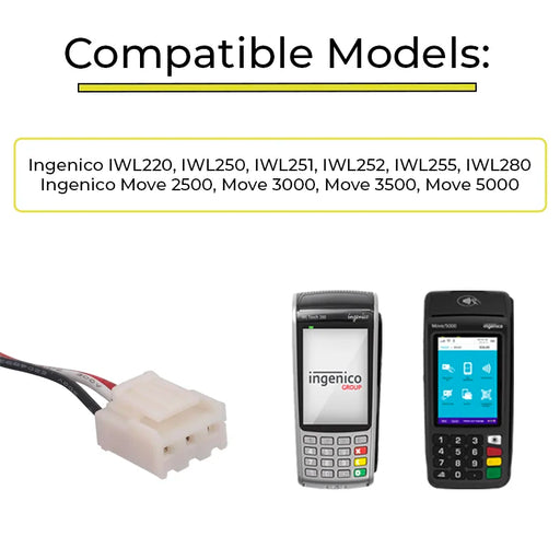 AGOZ Ingenico Move 2500 Payment Terminal Replacement Battery