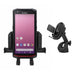 Keyence mobile computer secured in a vehicle cradle mount with dashboard mounting bracket shown on a white background