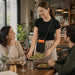 Sunmi POS terminal in Agoz crossbody pouch for restaurant service use