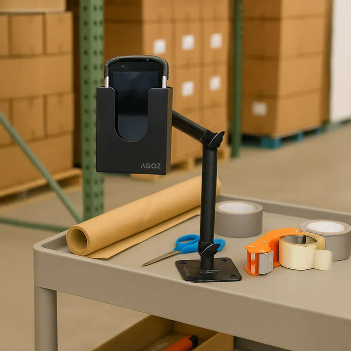 Adjustable Swing Arm Mount Scanner Holder Compatible with Zebra MC9400