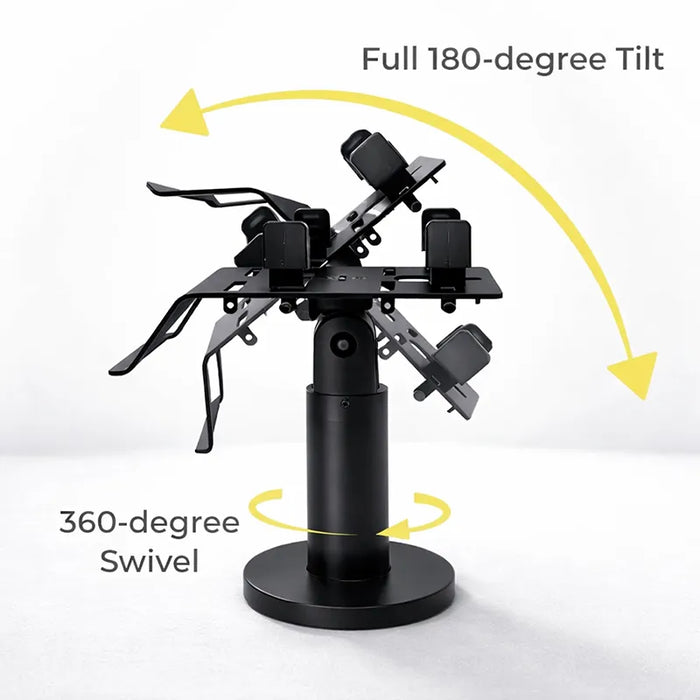 AgozTech POS countertop stand with 360-degree swivel and 180-degree tilt adjustment for Toast Go 2 terminal