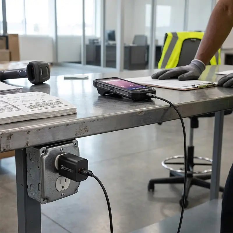 Standardisieren Sie das Zebra USB-C-Laden an Arbeitsplätzen