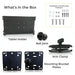 AGOZ iPad Tablet Mount Holder for Forklifts kit with tablet holder, ball joint, arm clamp, mounting plates, and installation hardware.