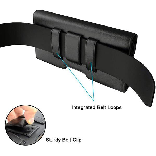 Leather Belt Clip Case for CAT S61 with Magnetic Closure
